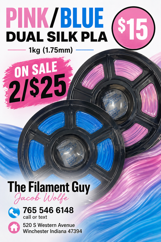 Pink & Blue Dual Silk Pla